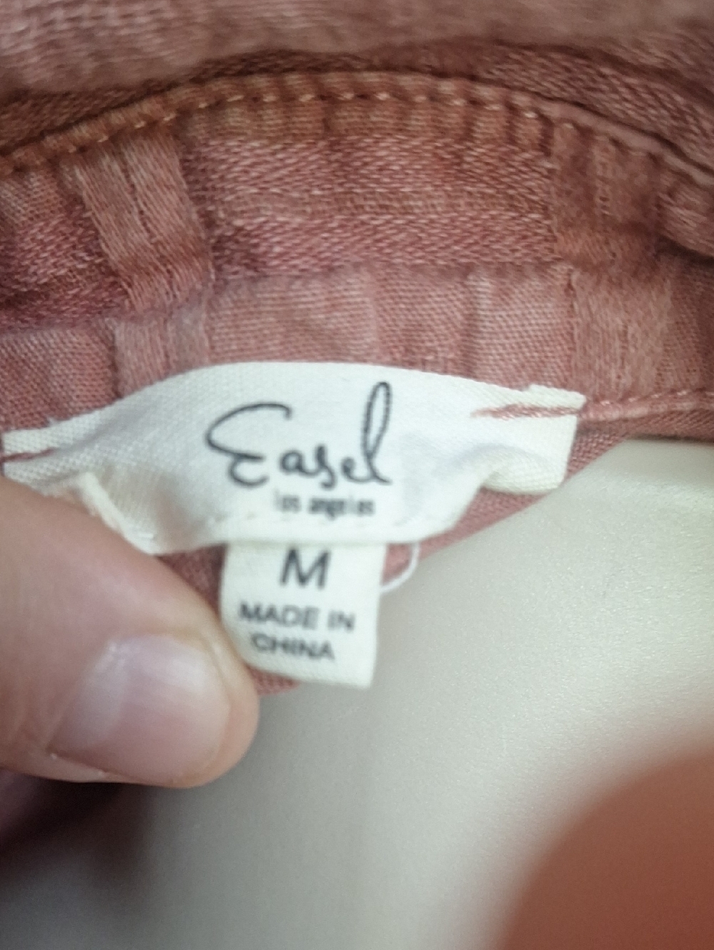 Easel Peplum Antique Rose Hem Style Cotton button-front Shirt Easel Size M - Picture 9 of 13